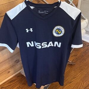 Under Armour Nashville Soccer Club Navy and White Soccer Jersey
